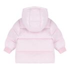 Baby Girls Pink Logo Padded Puffer Jacket, 2, hi-res