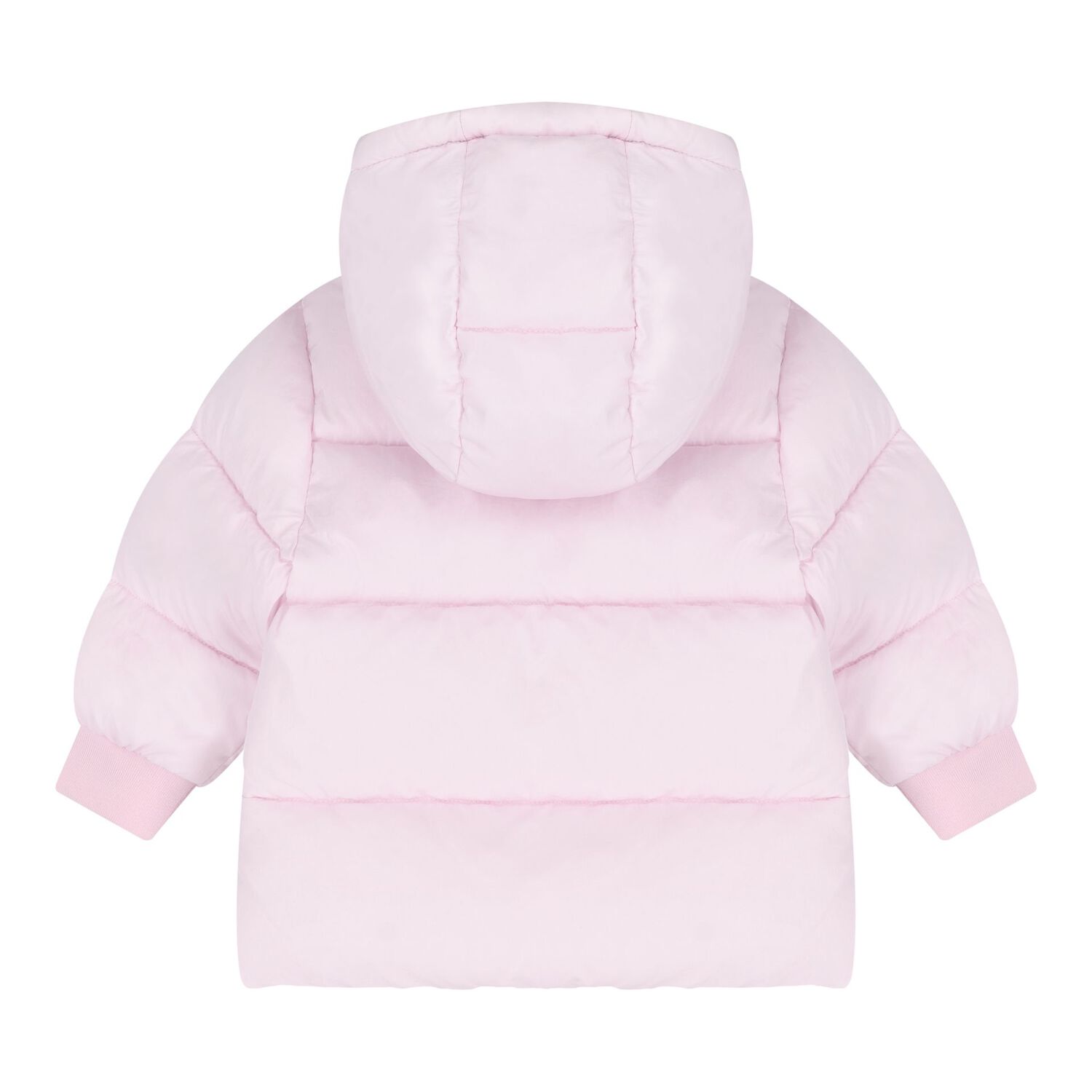 Baby Girls Pink Logo Padded Puffer Jacket, 2, hi-res image number null