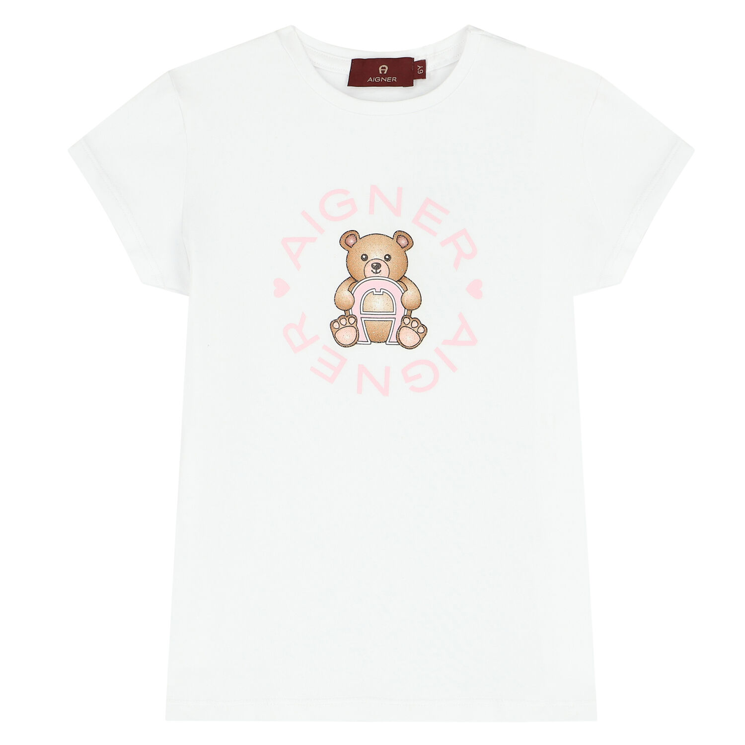 Girls White Logo T-Shirt, 1, hi-res