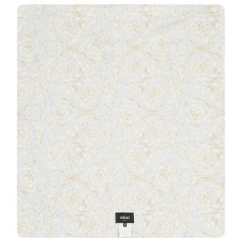 Baby Boys Blue Medussa Logo Blanket