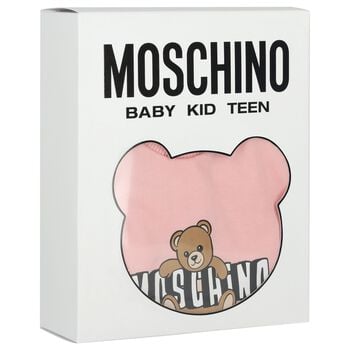 Baby Girls Pink Teddy Bear Logo Babygrow Gift Set