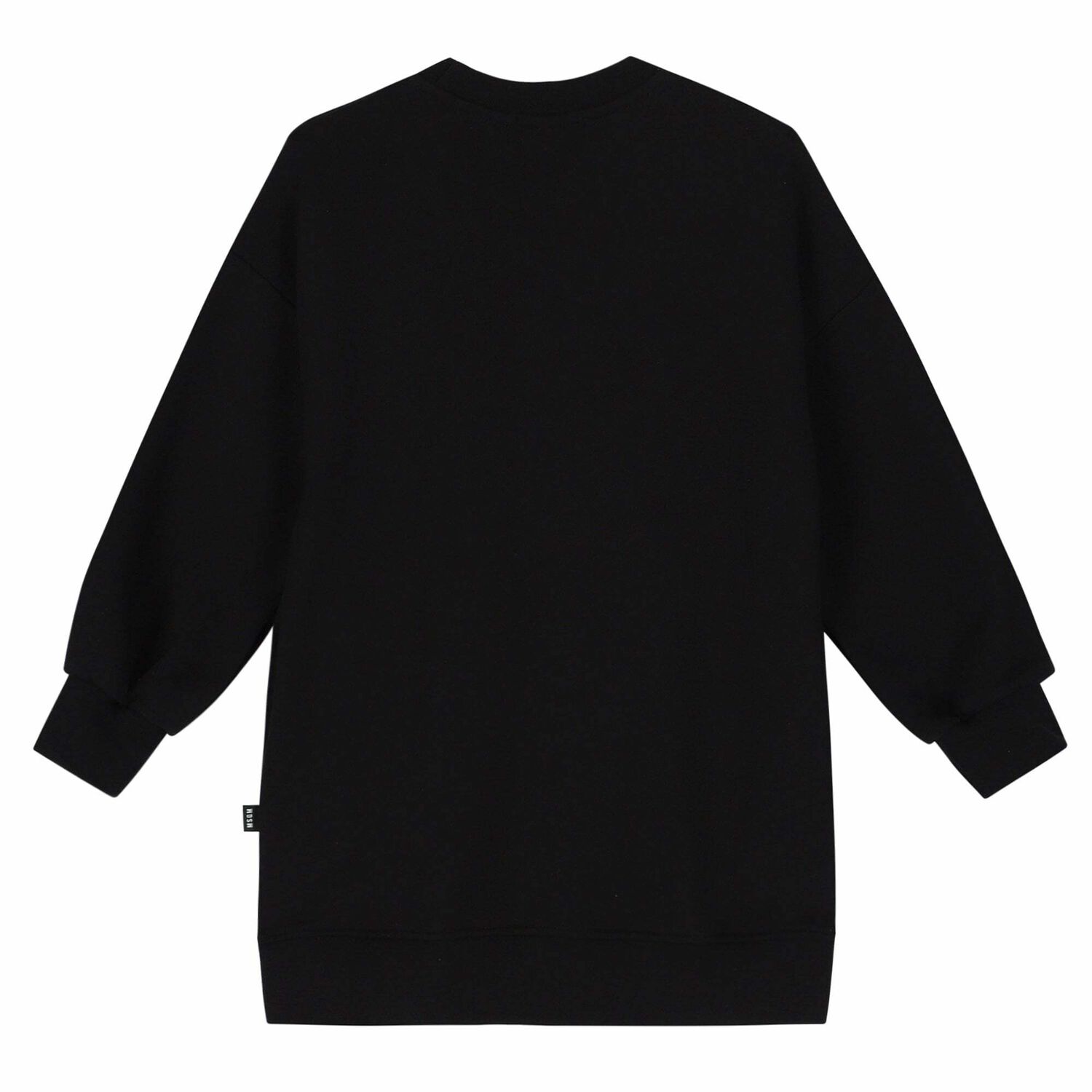 Girls Black Logo Sweatshirt Dress, 2, hi-res