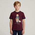 Boys Burgundy Polo Bear T-Shirt, 1, hi-res