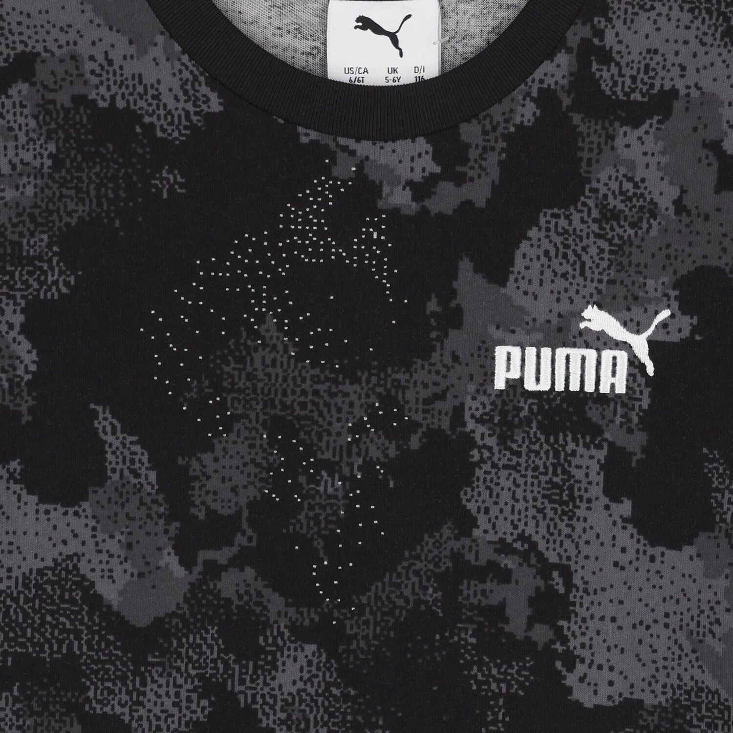 Boys Black Logo Camouflage T-Shirt, 1, hi-res