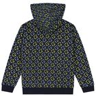 Boys Navy Blue Logo Hooded Top, 1, hi-res