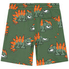 Boys Green Chameleon Shorts, 1, hi-res