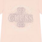 Girls Pink Logo Rhinestone T-Shirt, 1, hi-res