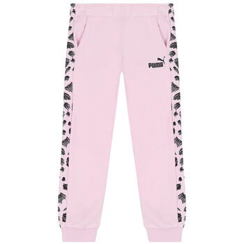 Girls Pink Logo Joggers