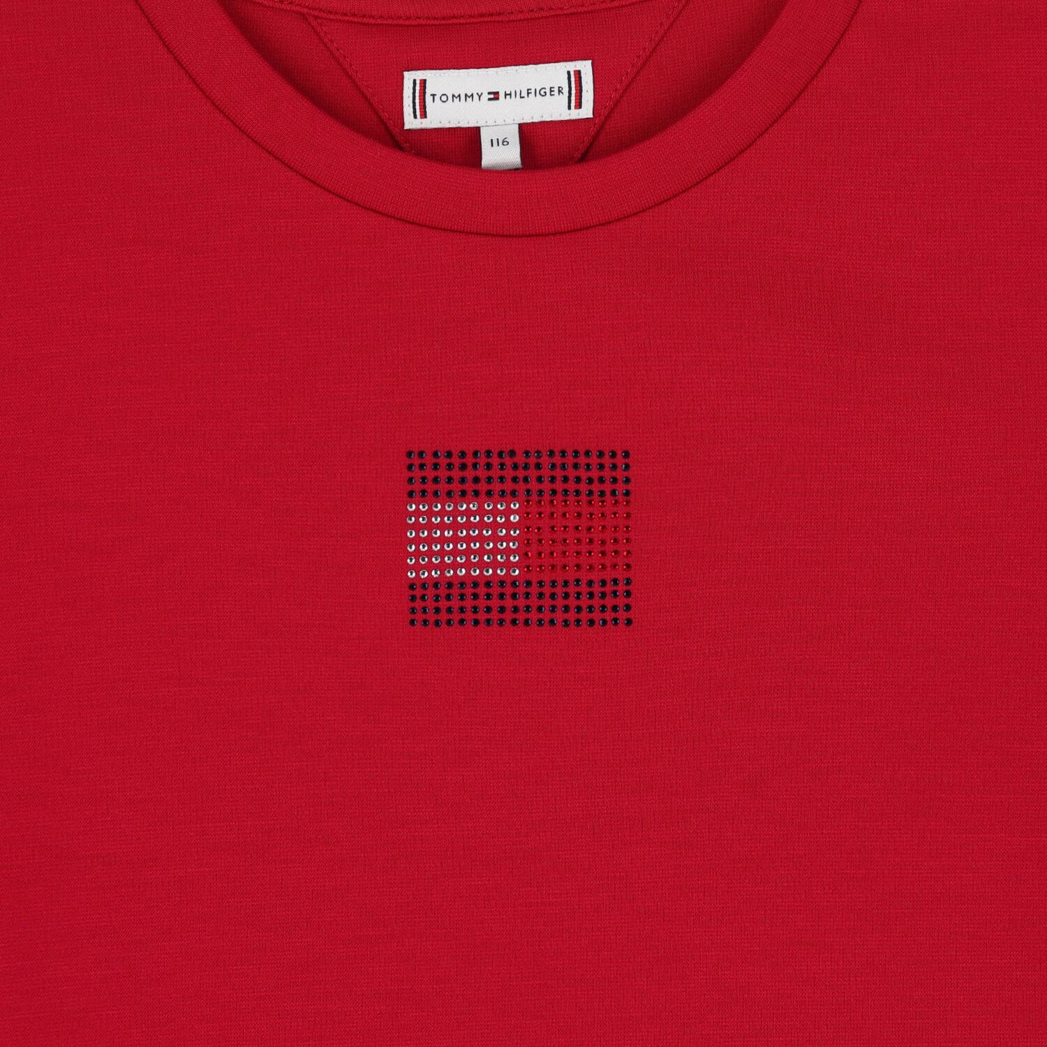 Girls Red Logo Dress, 1, hi-res