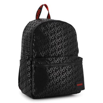 Boys Black & Red Logo Backpack ( 39cm )