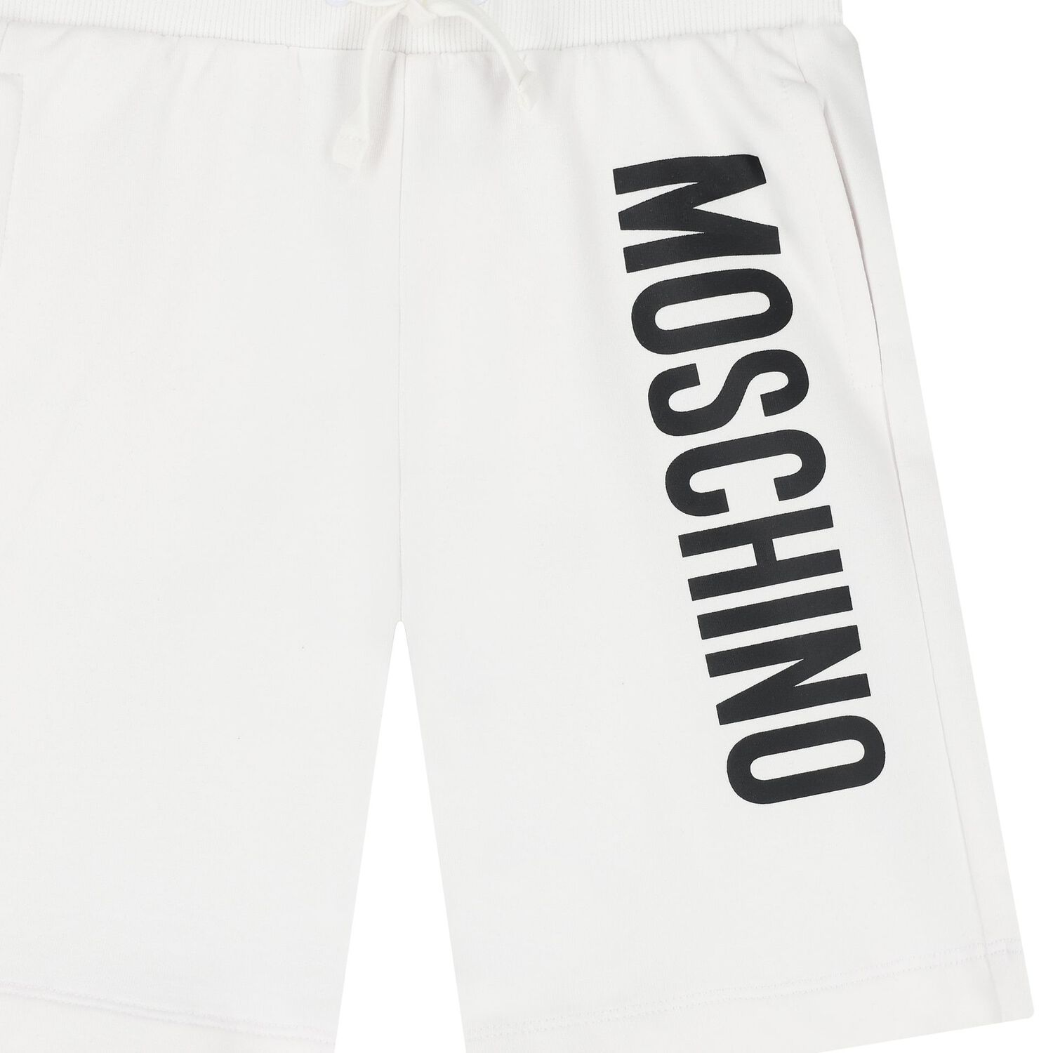 Boys White Logo Shorts, 1, hi-res
