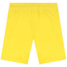 Boys Yellow & Gold Logo Shorts, 1, hi-res