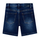 Boys Blue Denim Shorts, 1, hi-res