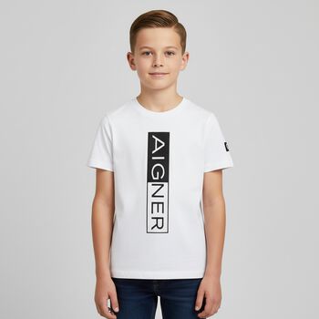 Boys White Logo T-Shirt