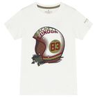 Boys Ivory Helmet Logo T-Shirt, 2, hi-res