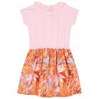 Girls Pink & Orange Logo Dress, 2, hi-res