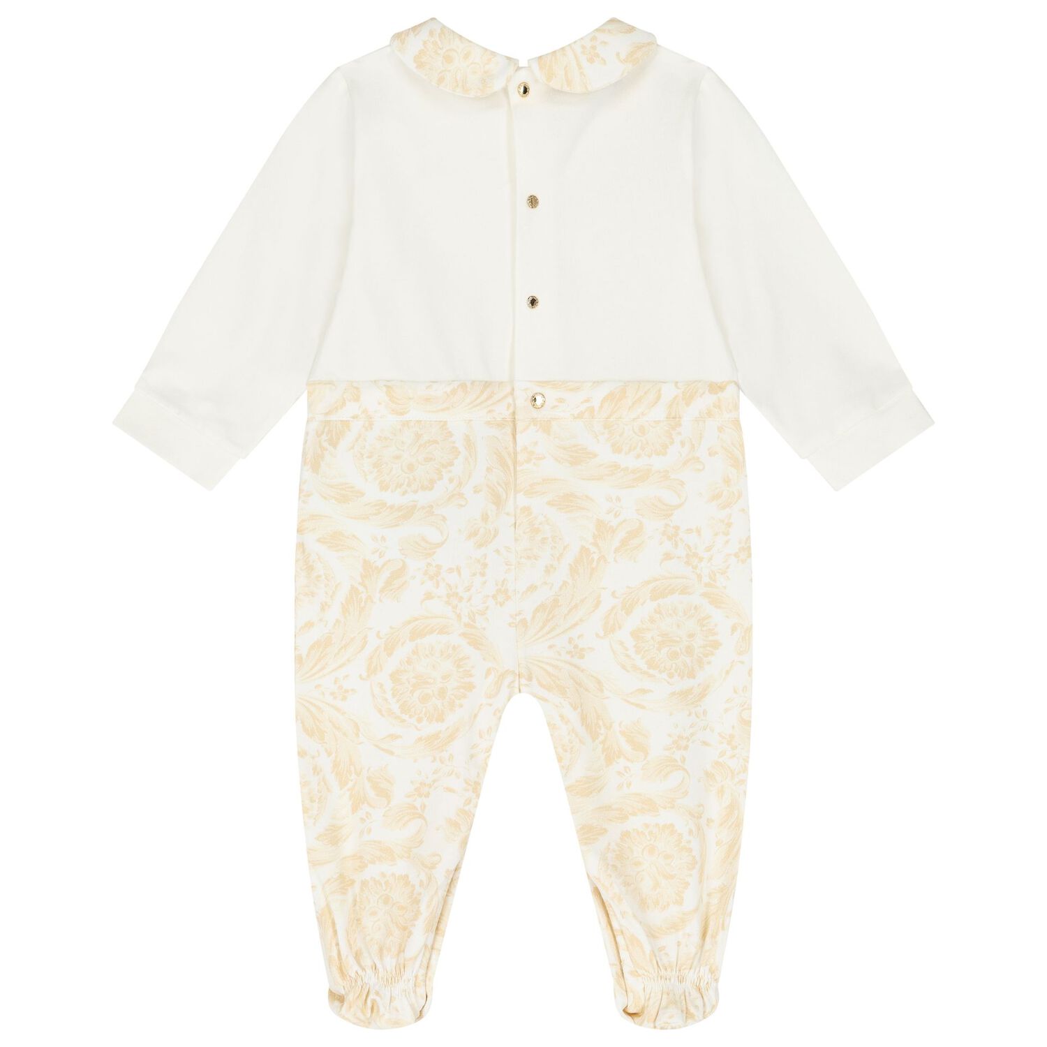 Ivory & Beige Barocco Babygrow, 1, hi-res