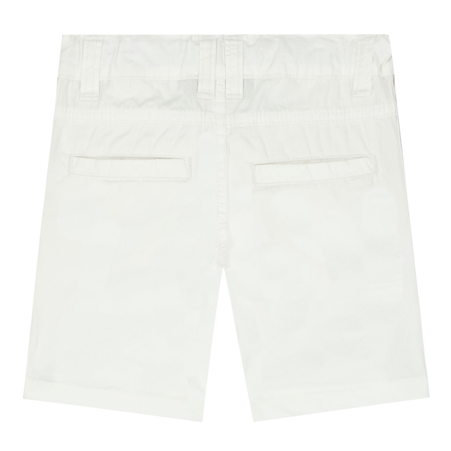 Younger Boys White Logo Shorts, 1, hi-res