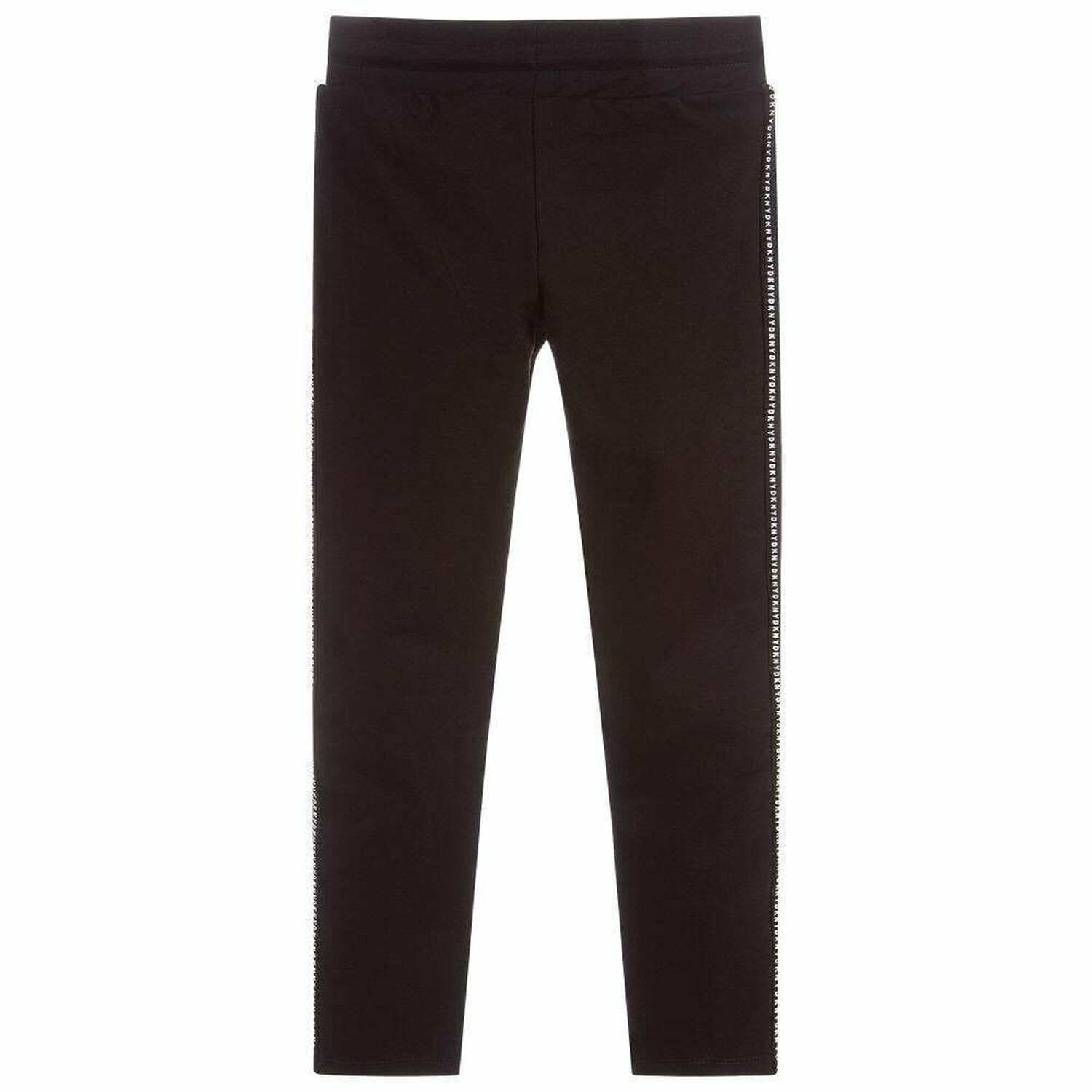 Girls Black Logo Leggings, 1, hi-res