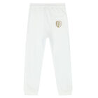 Boys White Logo Joggers, 2, hi-res