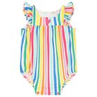 Baby Girls Striped Romper, 1, hi-res