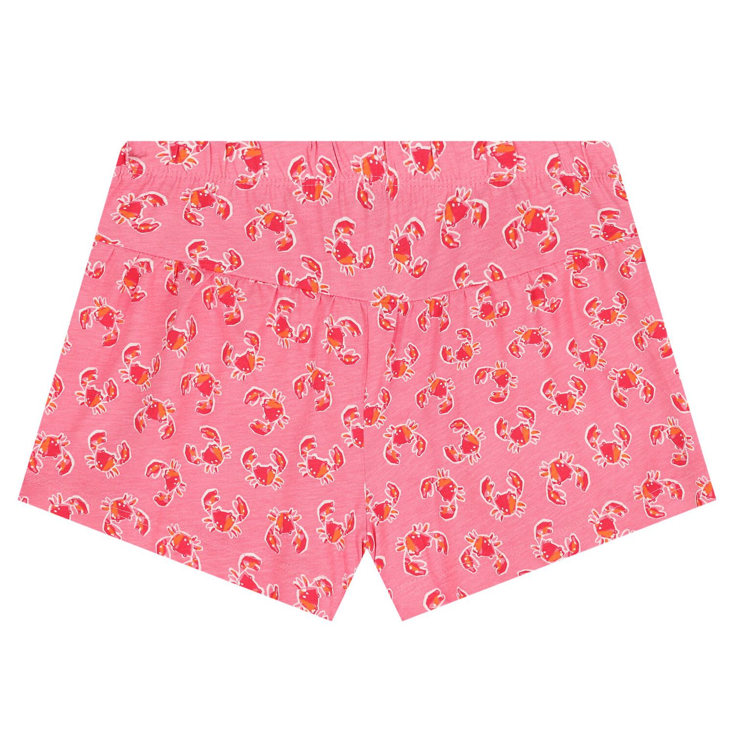 Girls Pink Crab Shorts Set, 1, hi-res