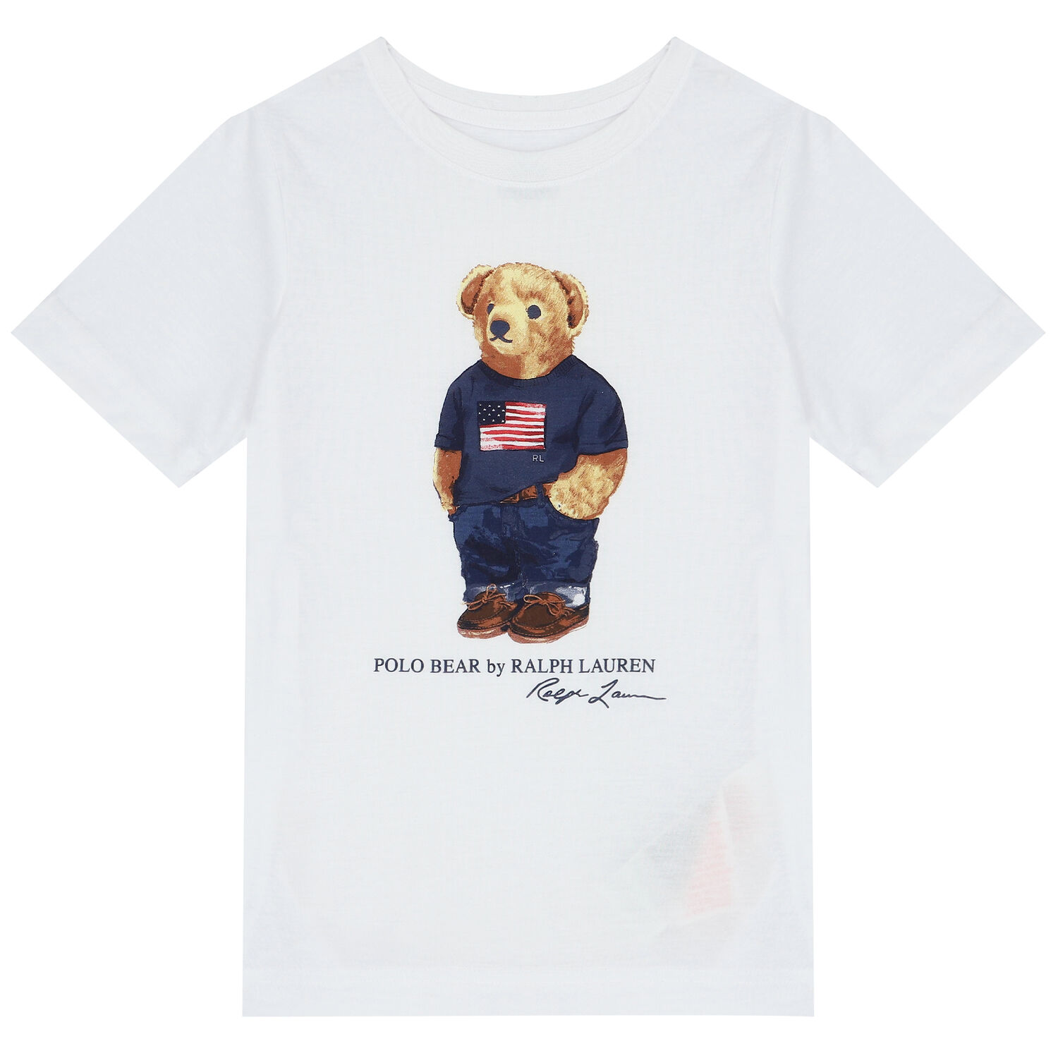 Boys White & Blue Polo Bear Pyjamas, 1, hi-res