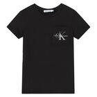 Boys Black Logo T-Shirt, 2, hi-res
