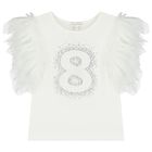 Girls White 8th Birthday T-Shirt, 17, hi-res