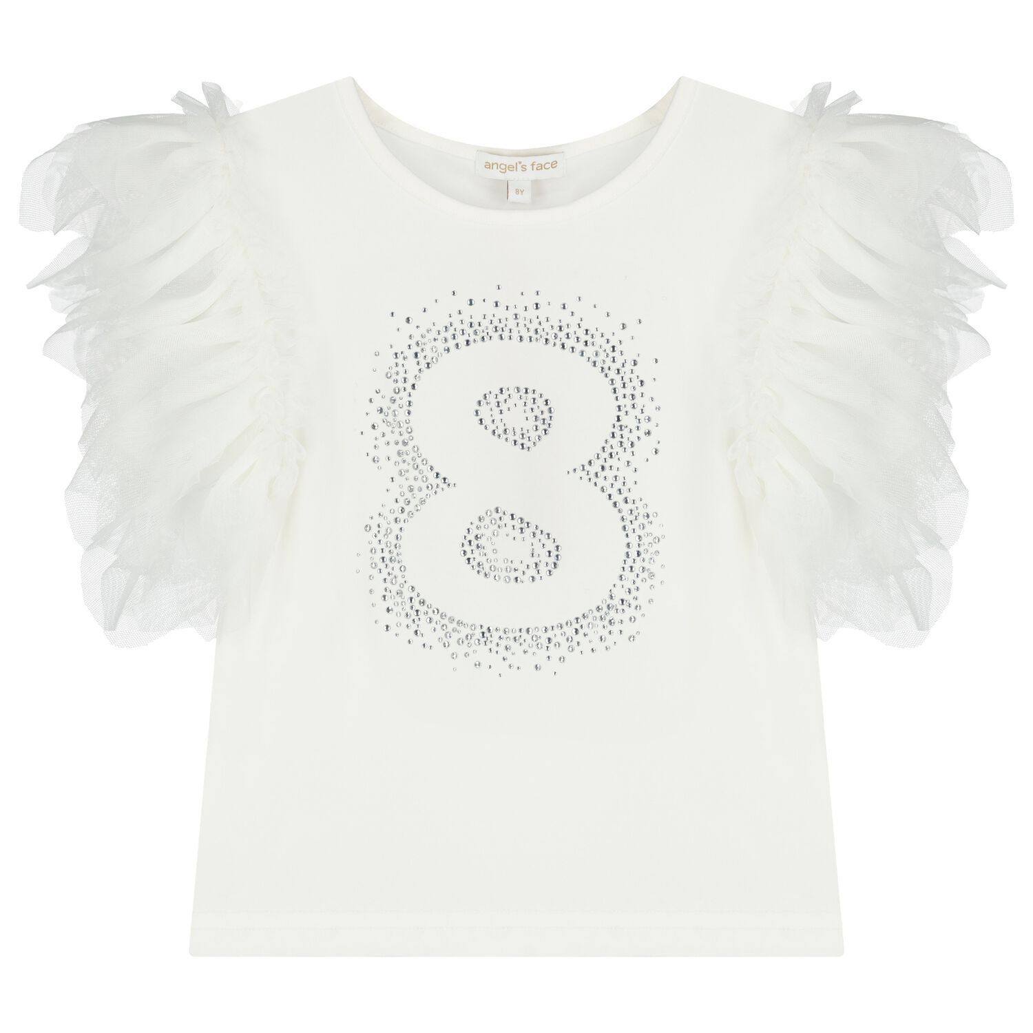Girls White 8th Birthday T-Shirt, 17, hi-res
