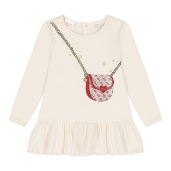 Baby Girls Ivory Bag Dress