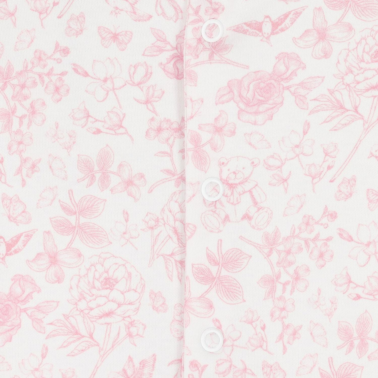 Baby Girls White & Pink Floral Babygrow Gift Set, 1, hi-res