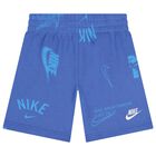 Boys Blue Logo Shorts Set, 3, hi-res
