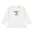 Younger Girls Ivory & Black Teddy Bear Leggings Set , 1, hi-res