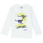 Boys White Cheetah T-Shirt, 1, hi-res