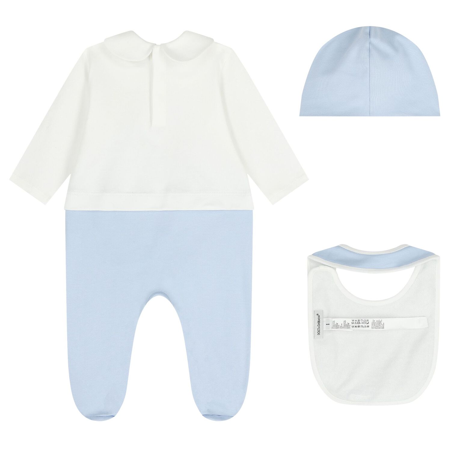 Baby Boys White & Blue Leopard Babygrow Gift Set, 1, hi-res