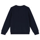 Boys Navy Blue Logo Sweatshirt, 3, hi-res