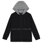 Boys Black & Grey Tracksuit, 2, hi-res