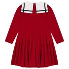Girls Red Bow Dress, 2, hi-res