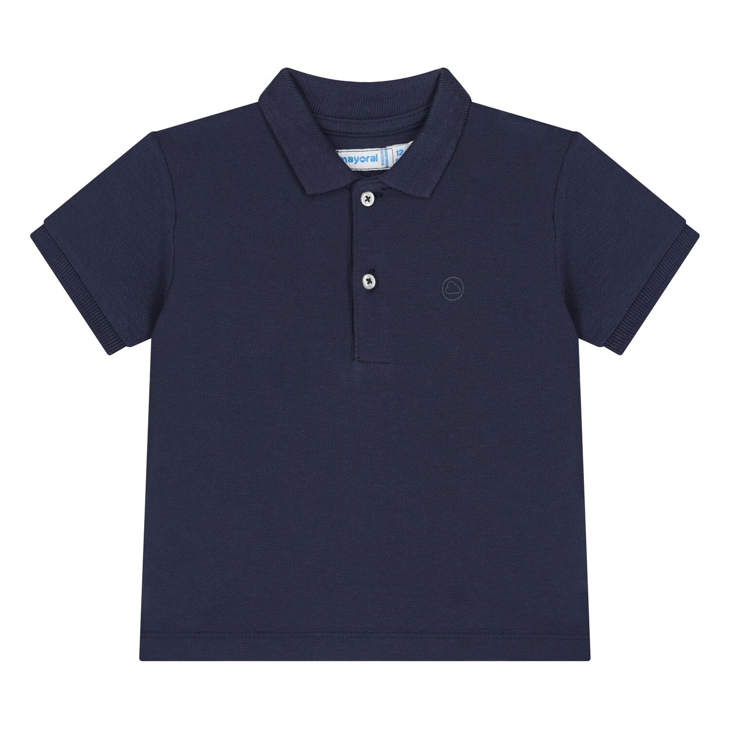 Younger Boys Navy Logo Polo Shirt, 4, hi-res