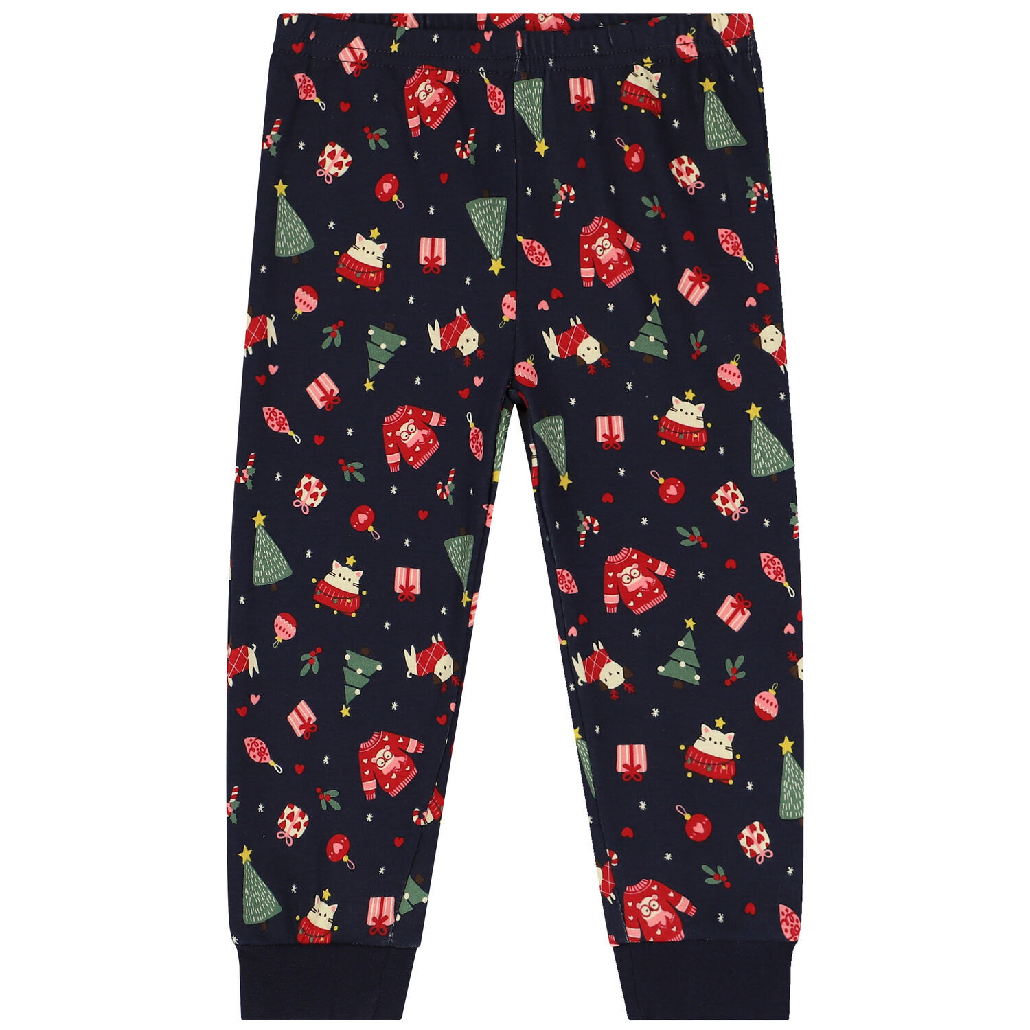 Red & Navy Blue Festive Pyjamas, 2, hi-res image number null