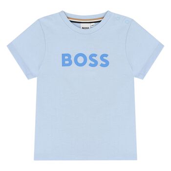 Younger Boys Blue Logo T-Shirt