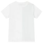 Boys White & Navy Blue Logo Pyjamas, 1, hi-res