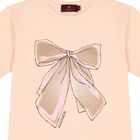 Girls Pink Bow T-Shirt, 2, hi-res