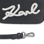 Girls Black Leather Logo Handbag, 1, hi-res