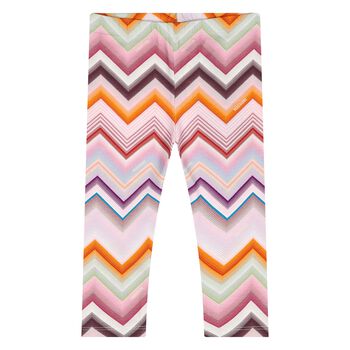 Younger Girls Multi-Coloured Zig Zag Leggings