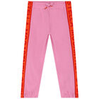 Girls Pink Logo Joggers, 1, hi-res