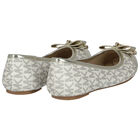 Girls Gold Logo Ballerina Shoes, 1, hi-res