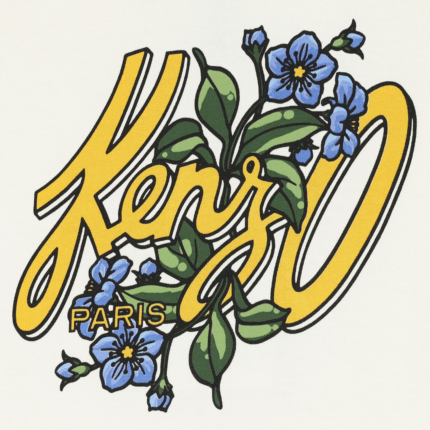 Girls Ivory Floral Logo T-Shirt, 1, hi-res