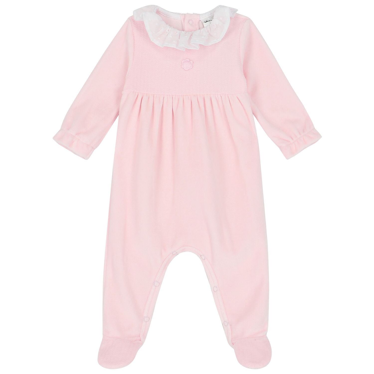 Baby Girls Pink Logo Babygrow, 1, hi-res